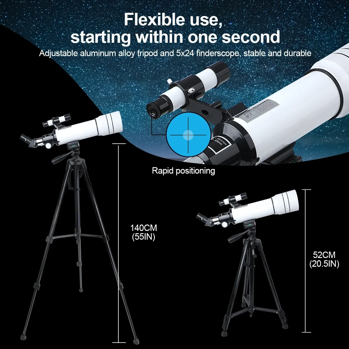 TW01-80 Astronomical Refractor Telescope detail photo 3